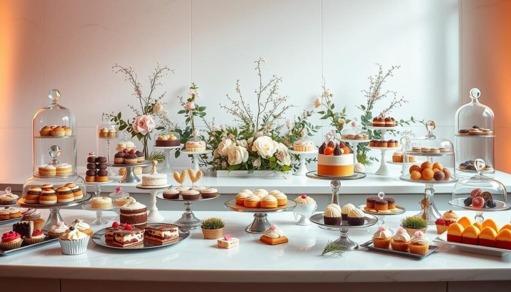 elegant dessert displays
