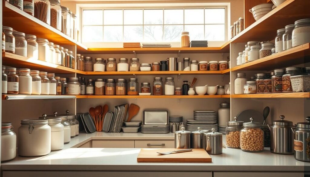 organized pantry for baking
